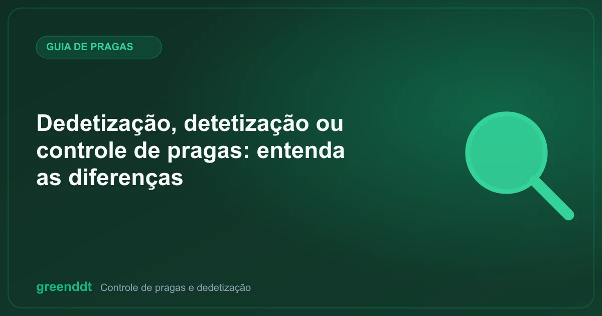 Ilustração de capa do artigo "Dedetização, detetização ou controle de pragas: entenda as diferenças"