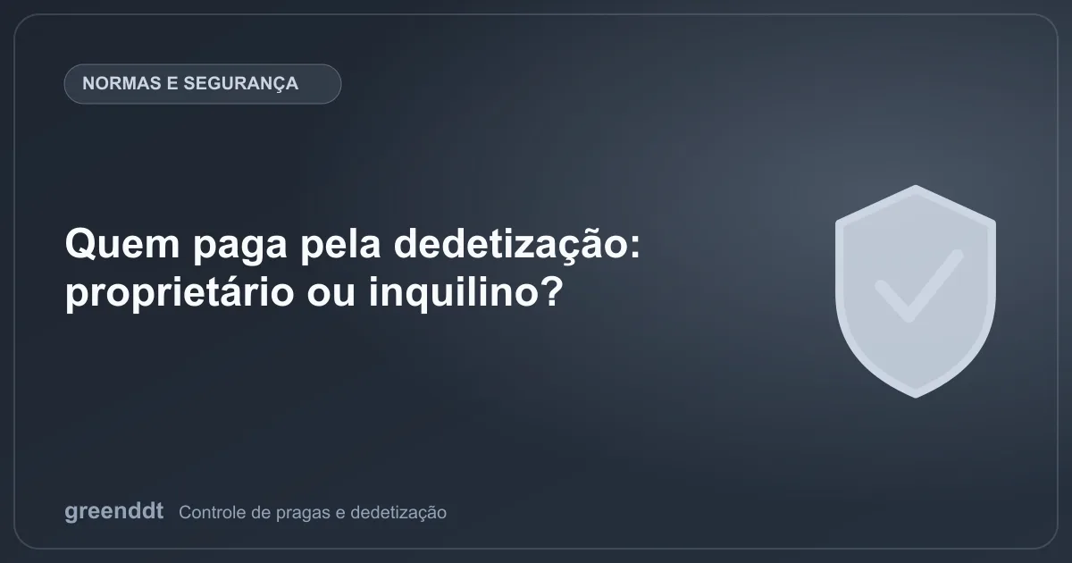 Ilustração de capa do artigo "Quem paga pela dedetização: proprietário ou inquilino?"